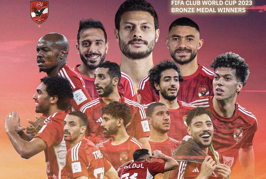 Al Ahly célèbre leur victoire lors de la petite finale de la Coupe du monde des clubs