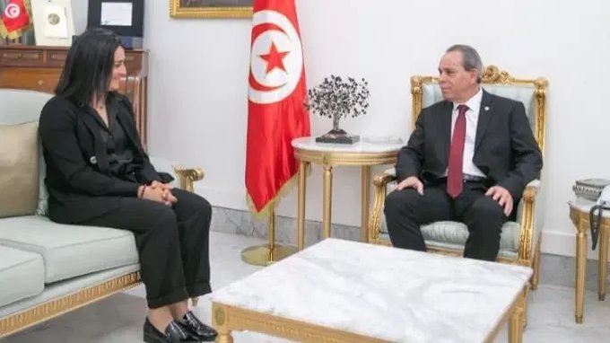 Ons Jabeur à l'ouverture de son académie de tennis en Tunisie