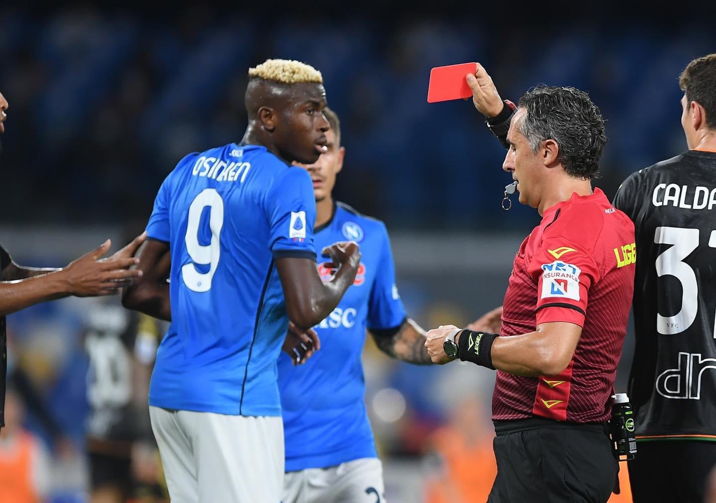 Victor Osimhen lors d'un match avec Naples