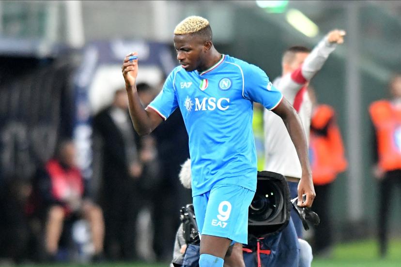 Victor Osimhen lors du match de Naples