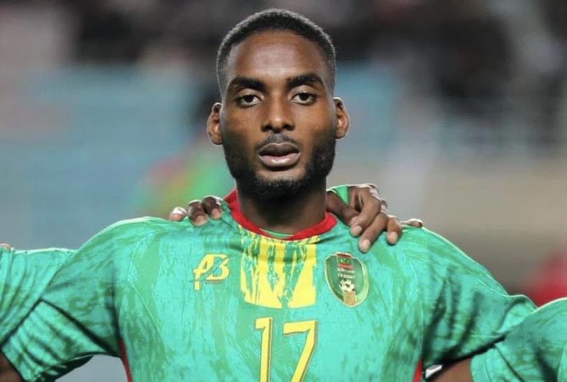 Abdellahi Mahmoud, blessé lors du match entre la Mauritanie et la Tunisie