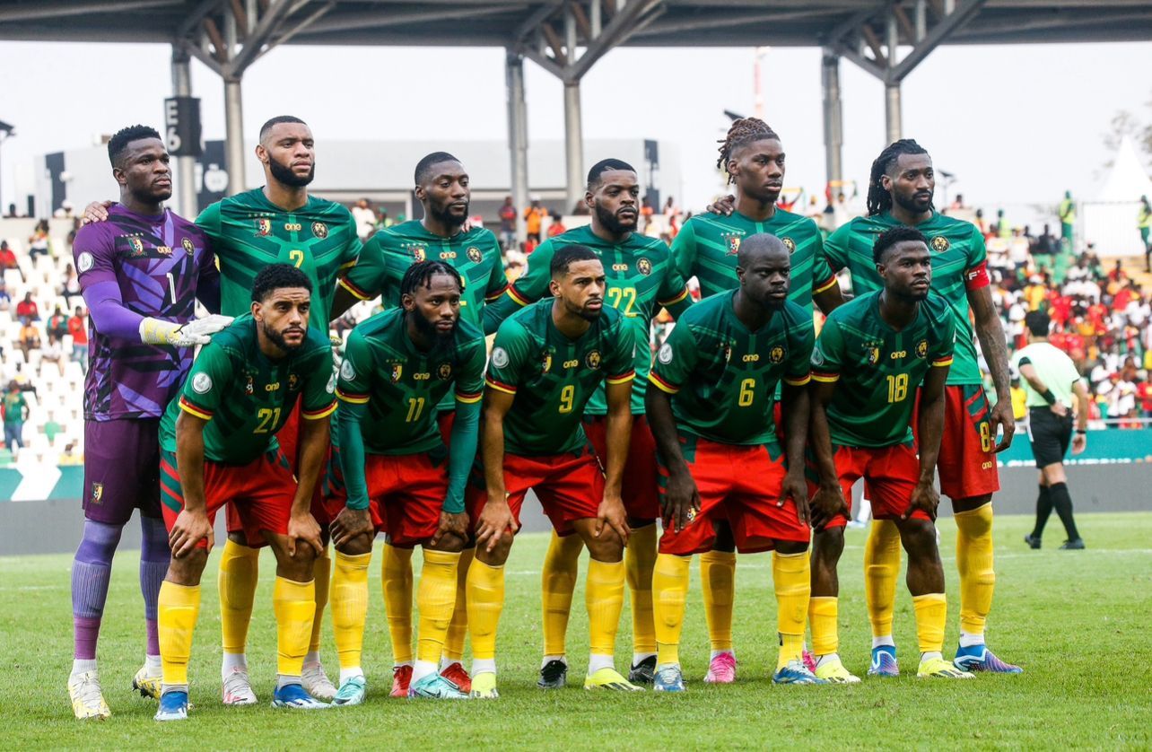 Les joueurs du Cameroun affrontent la Gambie
