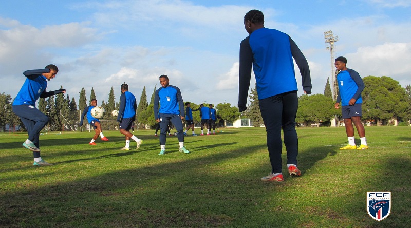 Les joueurs du Cap-Vert lors de l'entraînement