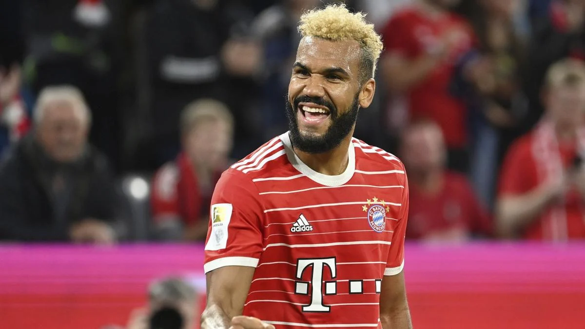 Eric Maxime Choupo-Moting célèbre son but avec le Bayern Munich