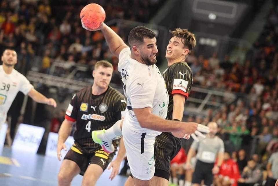 Équipe de handball égyptienne en action