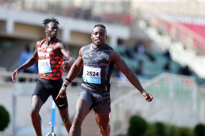 Ferdinand Omanyala at the Nairobi Athletics Meet