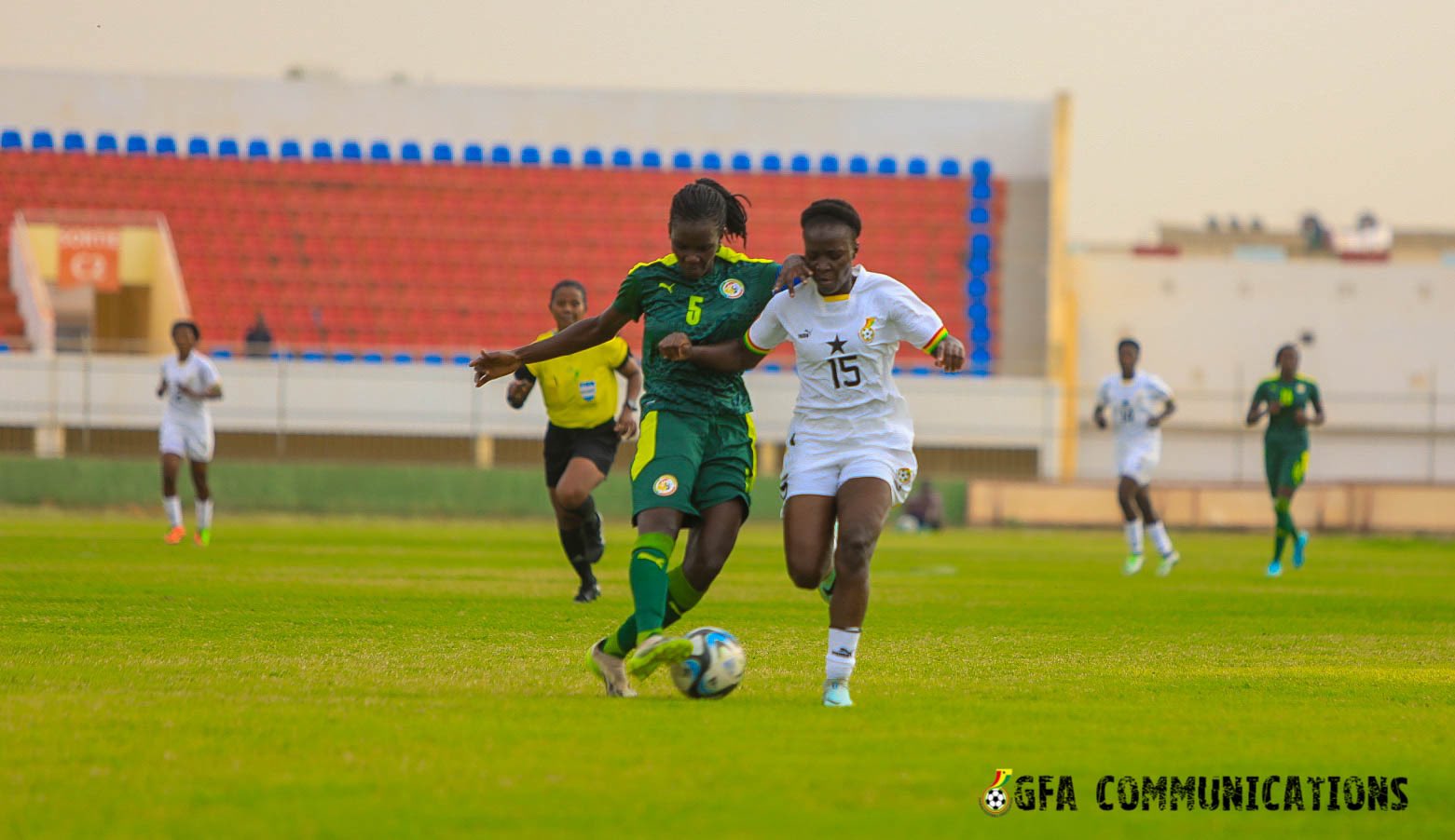 Tracy Twum célèbre son but lors de la victoire du Ghana contre le Sénégal