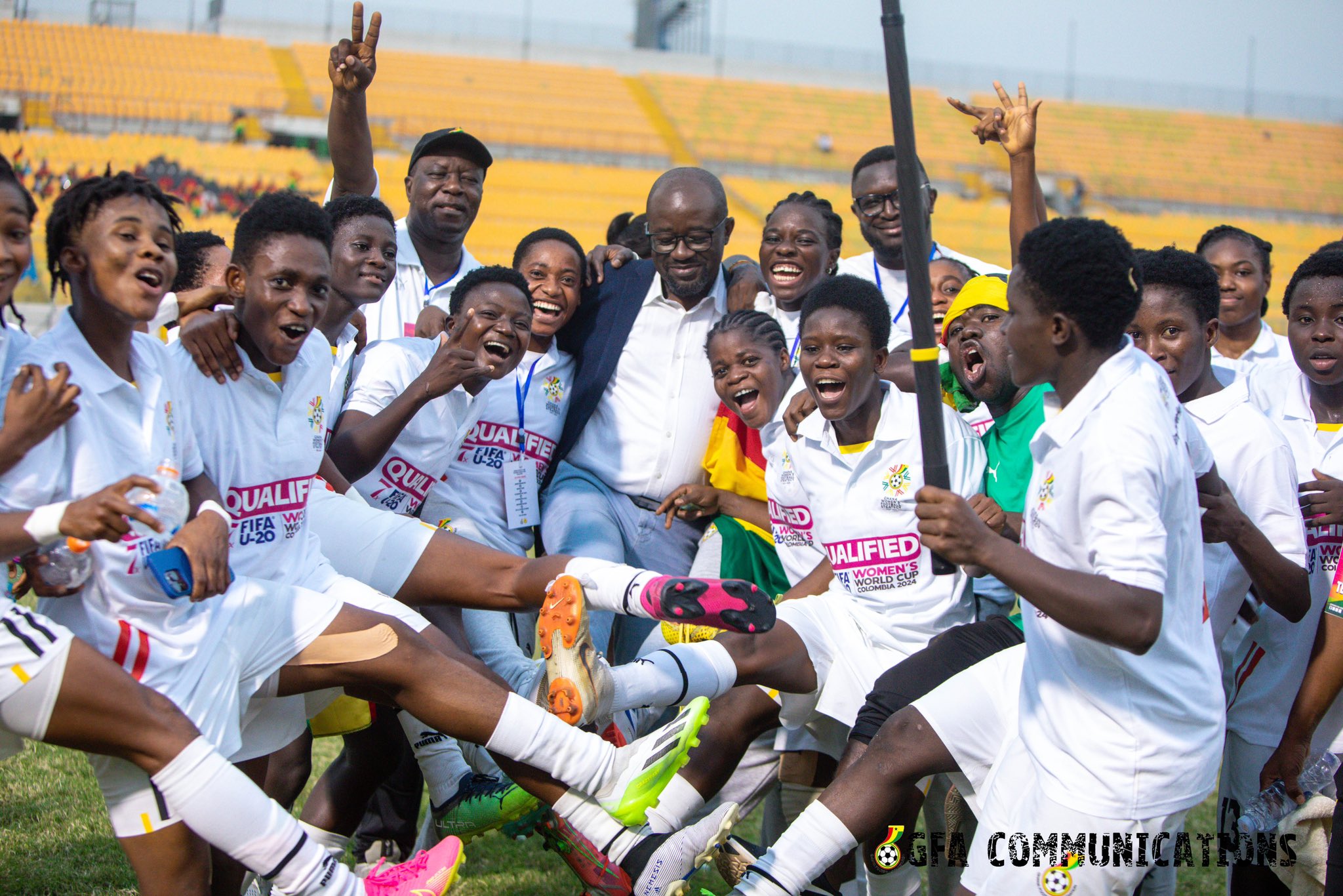 Joueuses de football lors du match entre le Ghana et le Sénégal