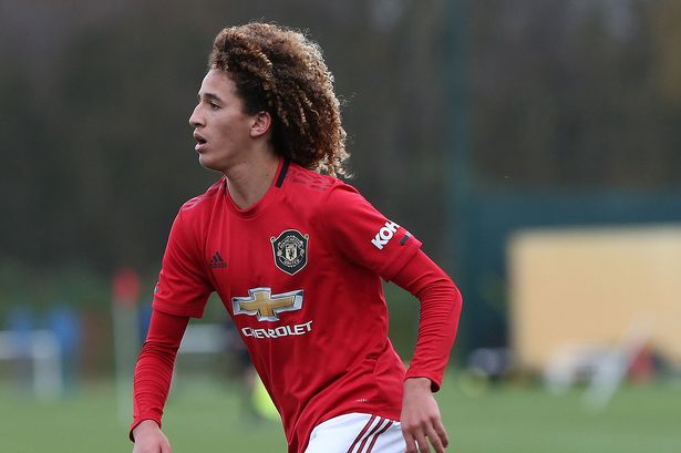 Hannibal Mejbri lors d'un match de Manchester United