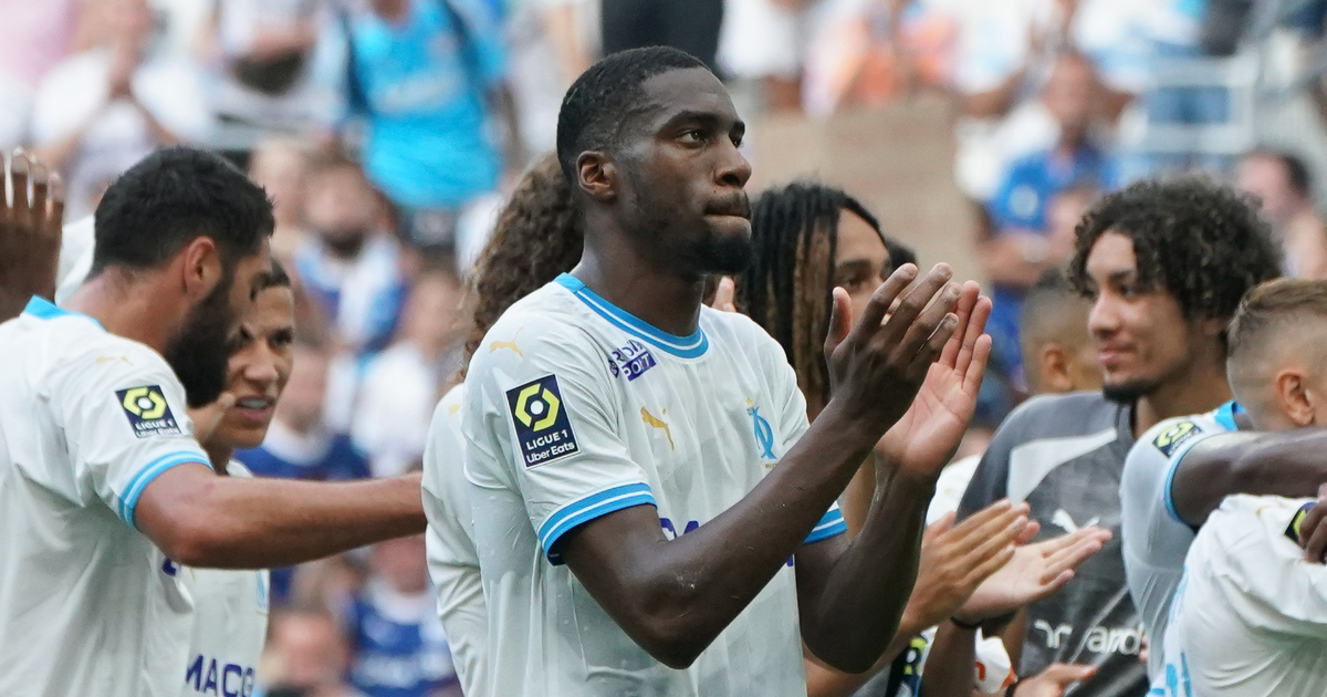 Geoffrey Kondogbia blessé lors du match de l'OM contre Strasbourg