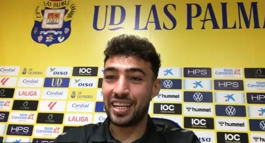 Munir El Haddadi en action pour Las Palmas