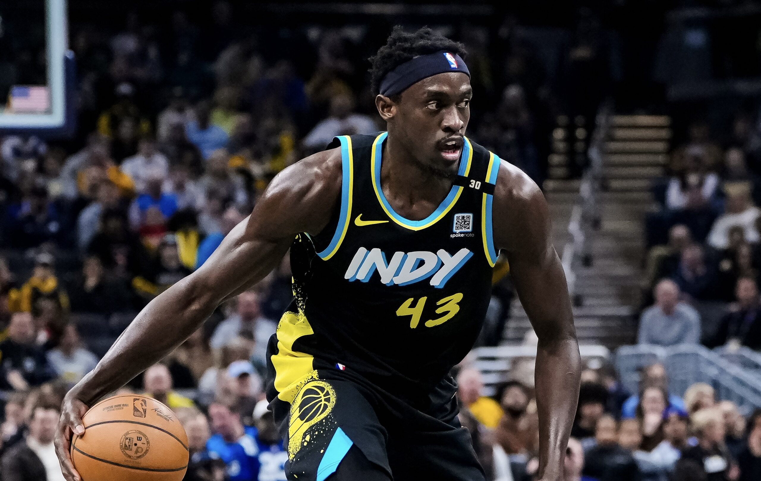 Pascal Siakam célèbre sa victoire avec les Pacers contre les Grizzlies