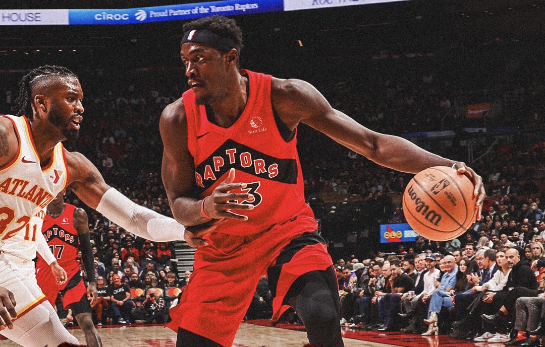 Pascal Siakam sur le terrain de basket