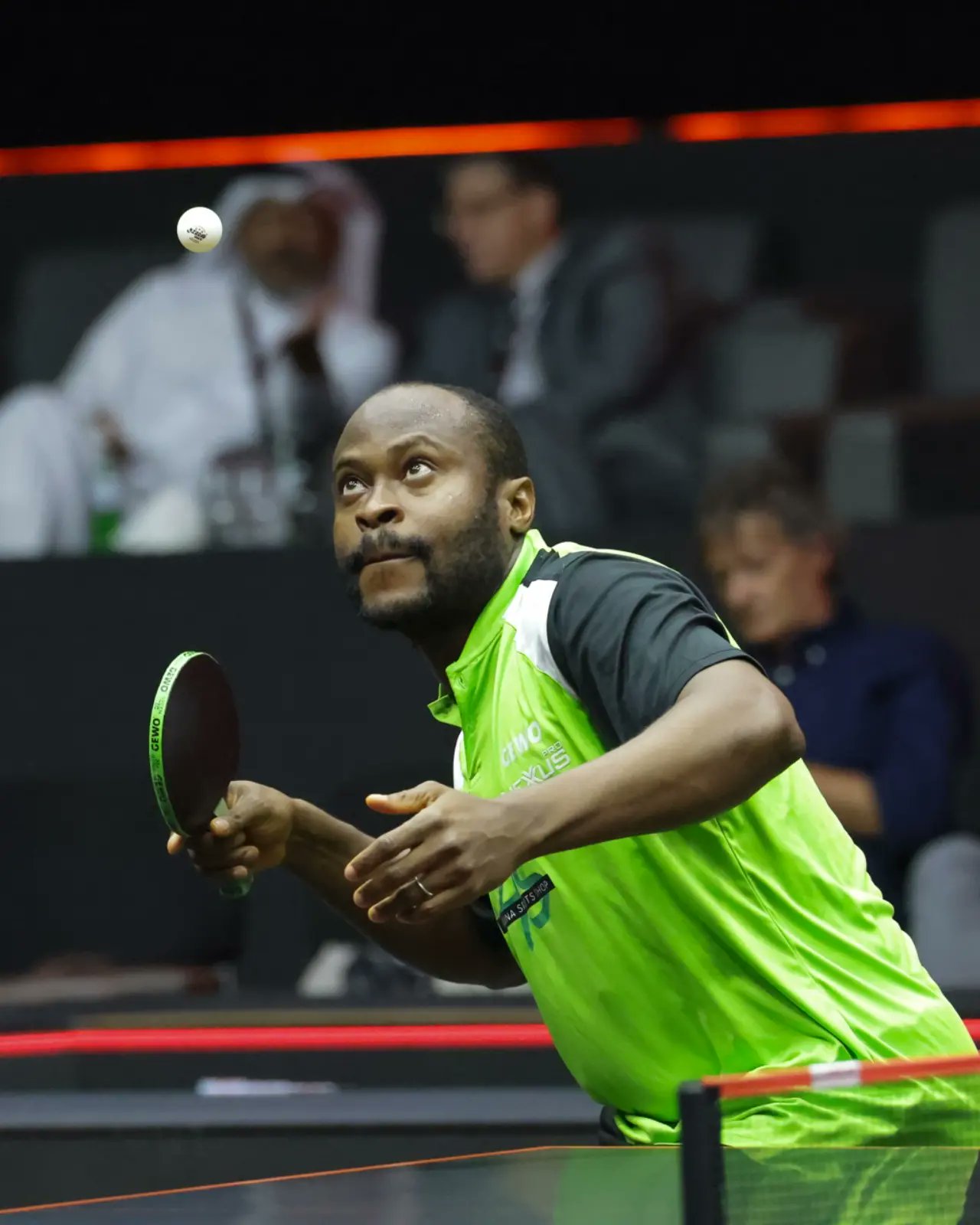 Quadri Aruna in action at WTT Finals in Doha