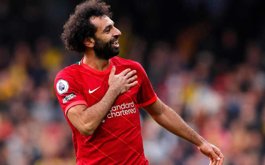 Mohamed Salah célèbre son but lors de la victoire de Liverpool contre Newcastle