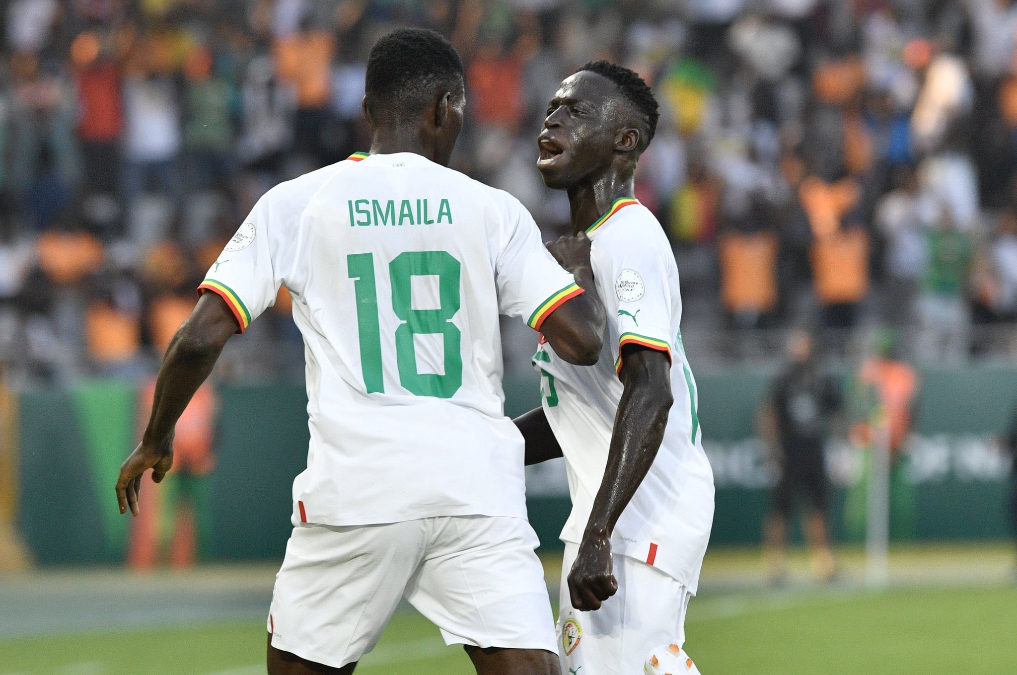 Sadio Mané célèbre son but contre le Cameroun lors de la CAN 2023