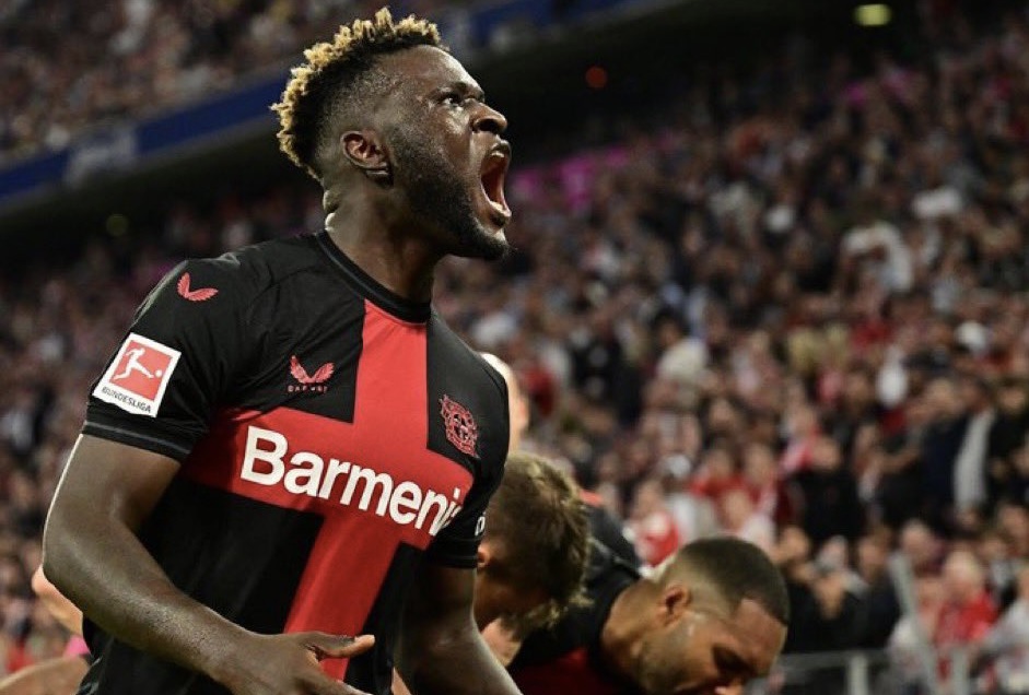 Photo de Victor Boniface, le buteur du Bayer Leverkusen