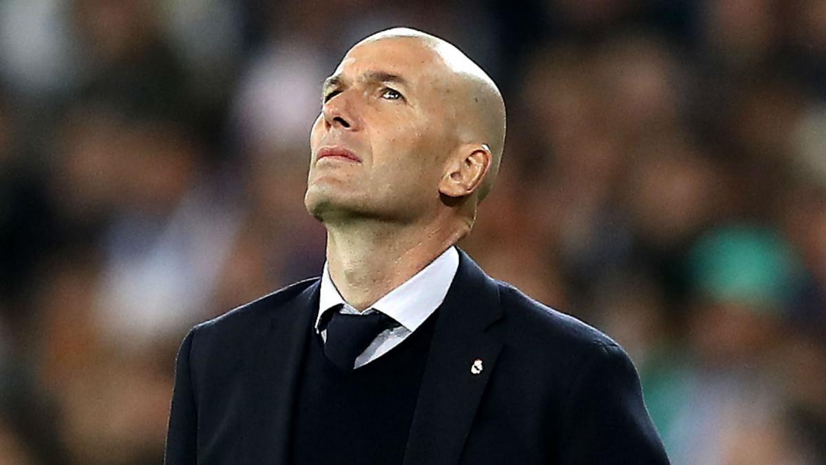 Zinedine Zidane lors d'une conférence de presse