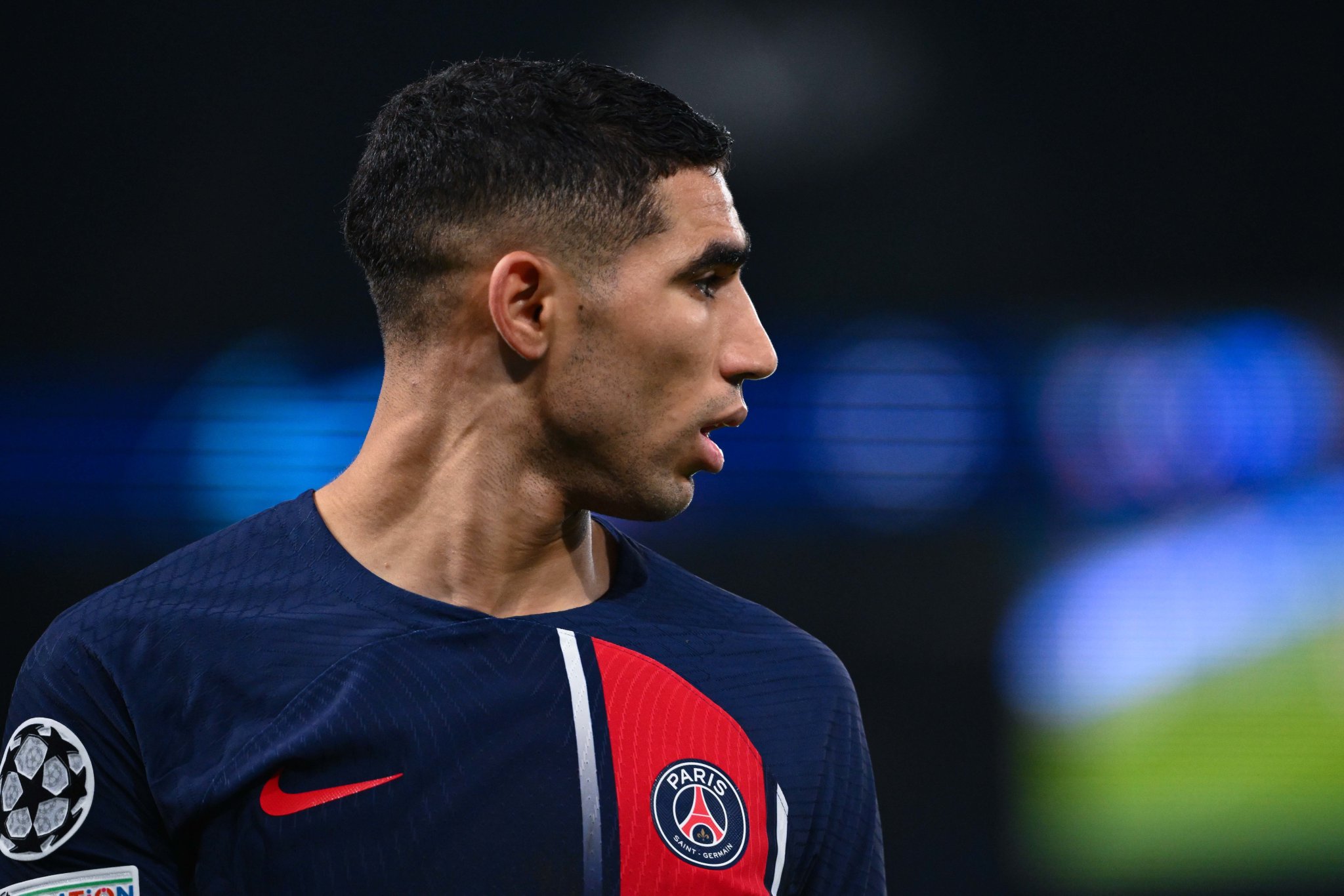 Achraf Hakimi playing for Paris Saint-Germain