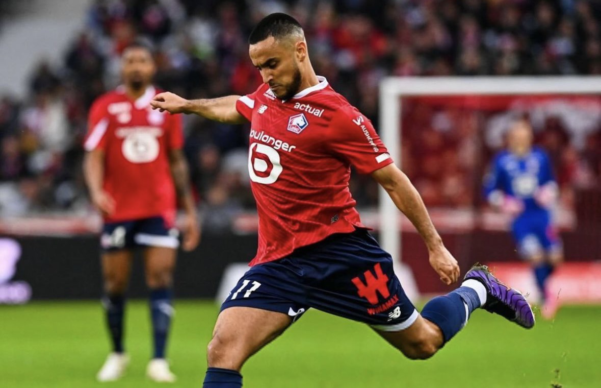 Adam Ounas lors du match Lille contre Clermont