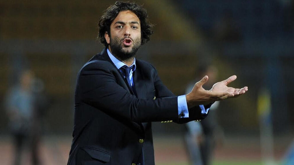 Ahmed Hossam Mido speaking at a press conference