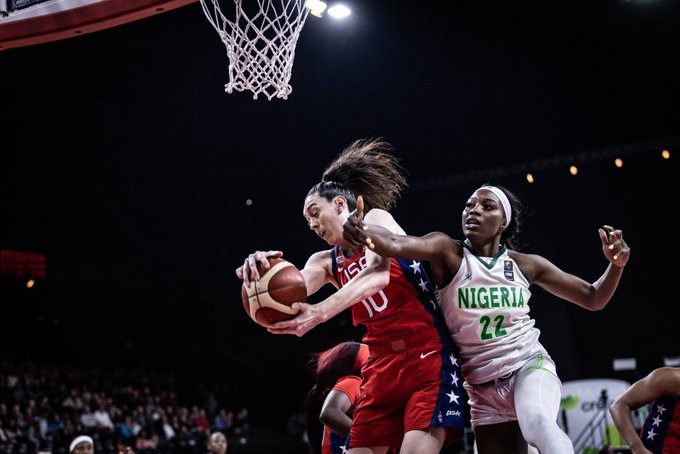 Match de basketball entre le Nigeria et le Sénégal lors du tournoi de qualification olympique