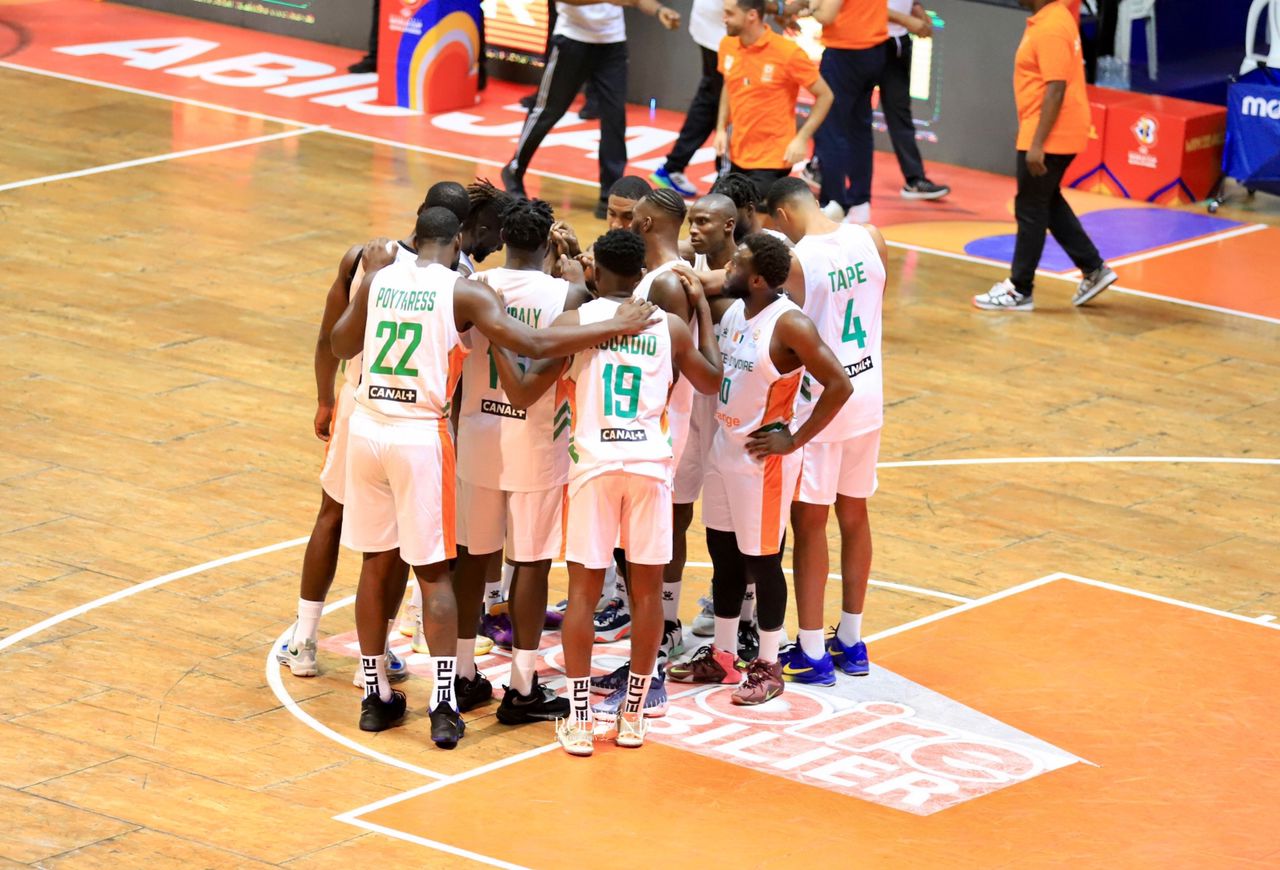 Les Eléphants de la Côte d'Ivoire célèbrent leur victoire lors du match contre Madagascar