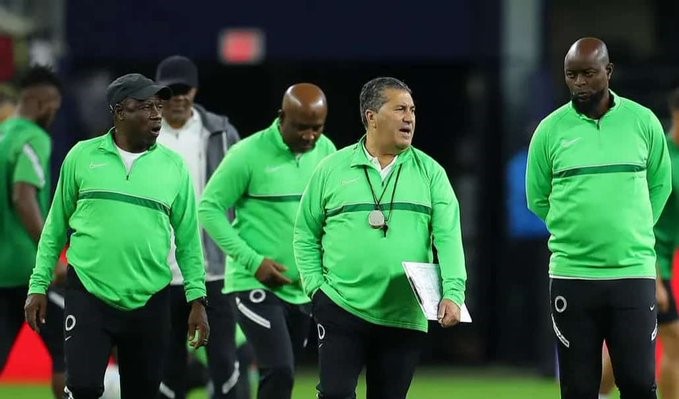 L'équipe du Nigeria avant la demi-finale de la CAN 2023