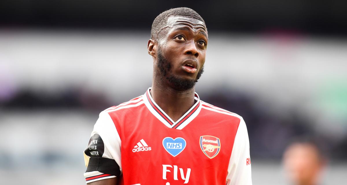 Nicolas Pépé during a match for Arsenal