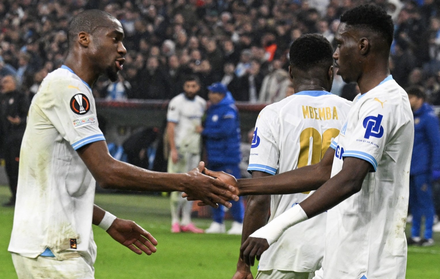 L'Olympique de Marseille célèbre sa victoire