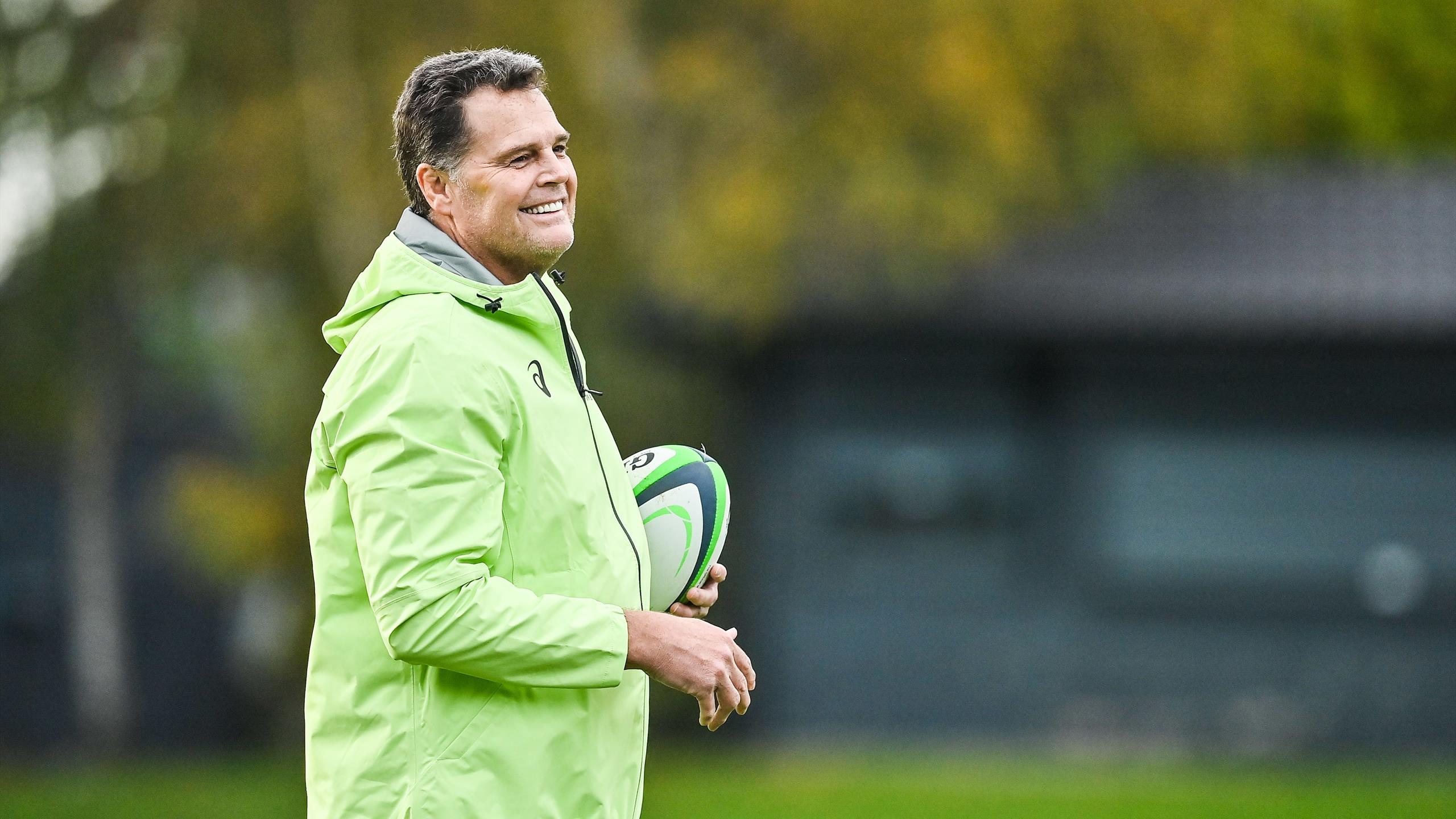 Rassie Erasmus avec le maillot des Springboks