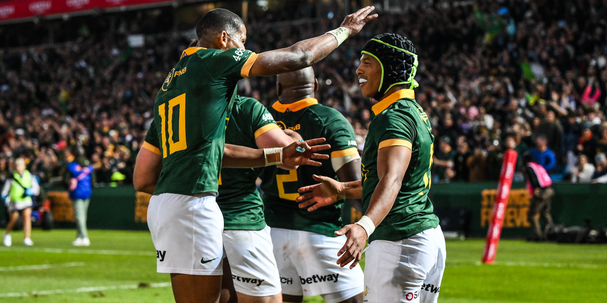 Les Springboks lors d'un match amical