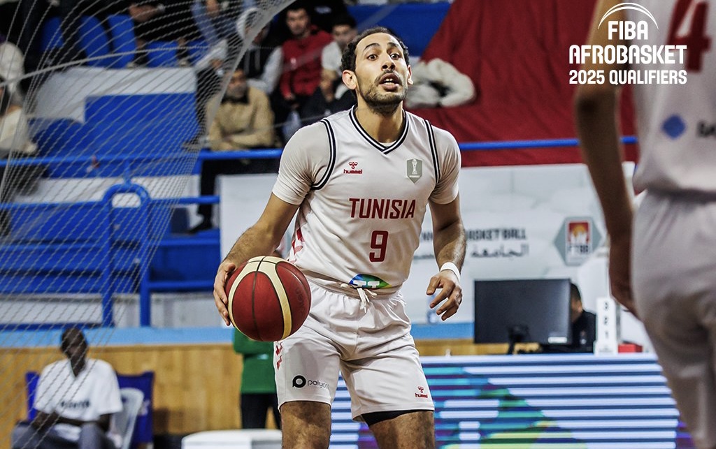 Photo représentant l'équipe de basketball de la Tunisie lors du match contre le Kenya