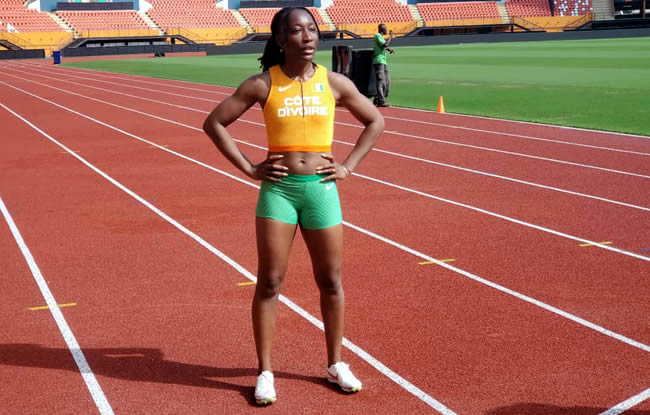 Marie-Josée Ta Lou during a race