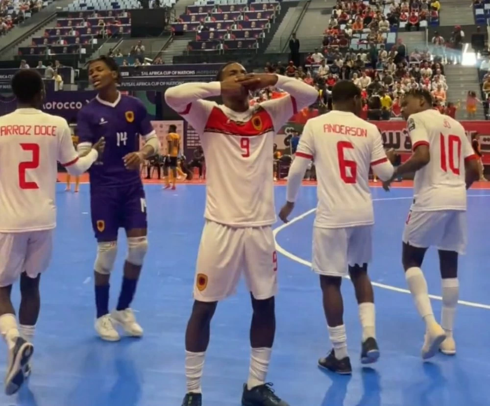 Match de futsal entre l'Angola et la Zambie lors de la CAN