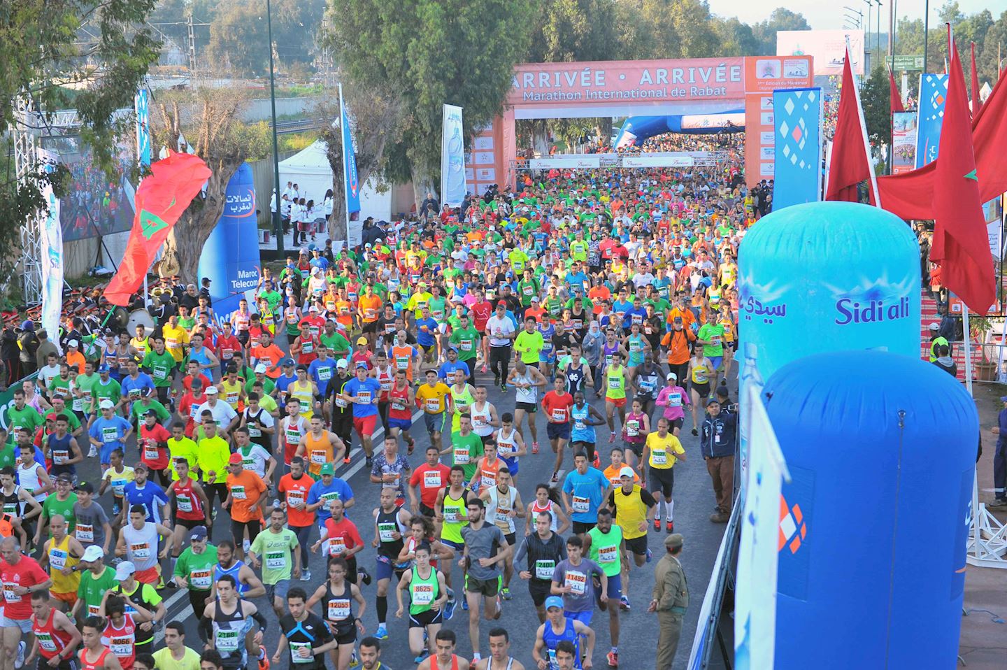 Participants au Marathon international de Rabat