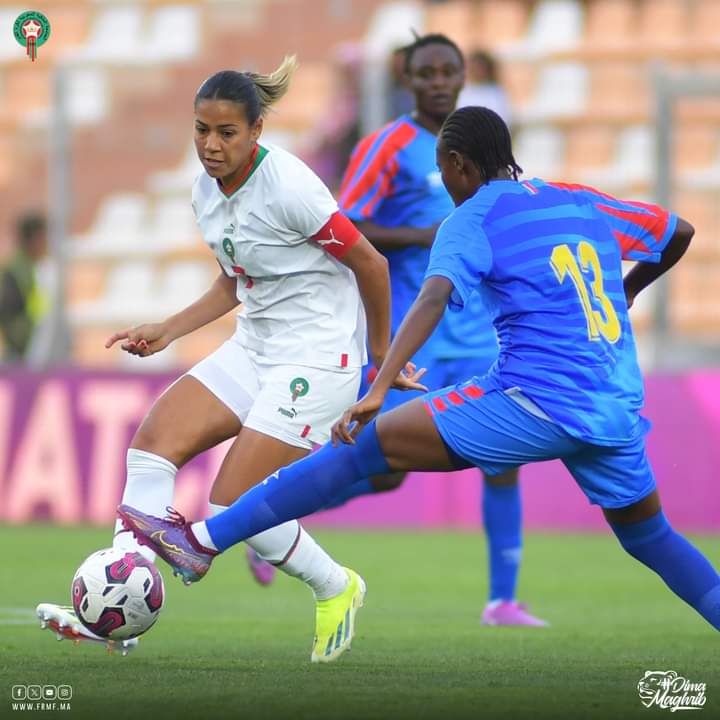 Les lionnes de l'Atlas du Maroc célèbrent leur victoire contre les Léopards de la RDC