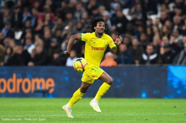 Samuel Moutoussamy lors d'un match avec le FC Nantes