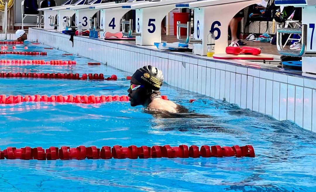 Jordano Daou competing in the Men's 50m Freestyle