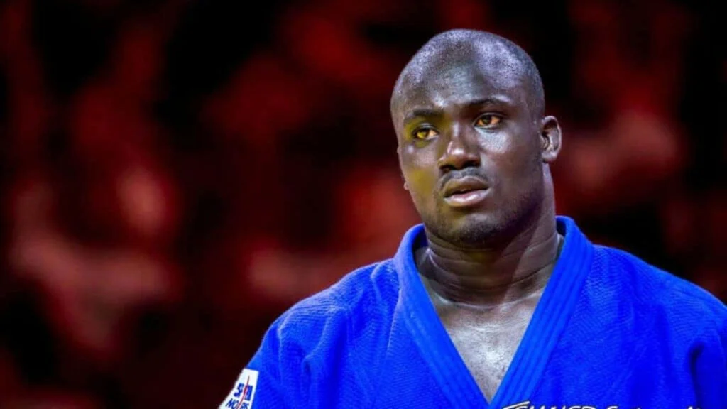 Mbagnick Ndiaye competing in the Olympic judo tournament