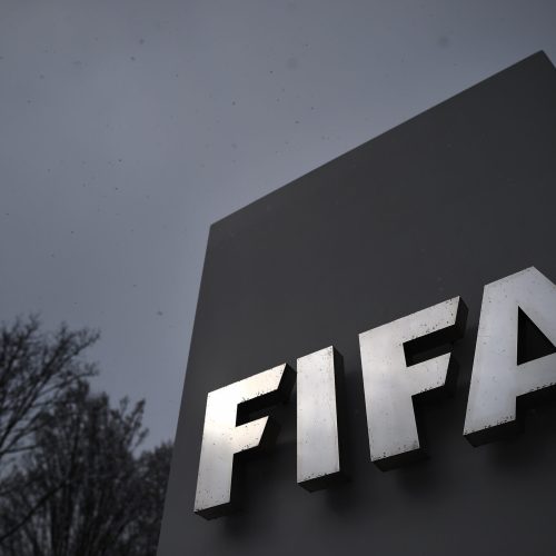 ZURICH, SWITZERLAND - FEBRUARY 25:  A FIFA logo seen near the headquarter Home of FIFA ahead of tomorrow's Extraordinary FIFA Congress to elect a new FIFA President at Hallenstadion on February 25, 2016 in Zurich, Switzerland.  (Photo by Matthias Hangst/Getty Images)