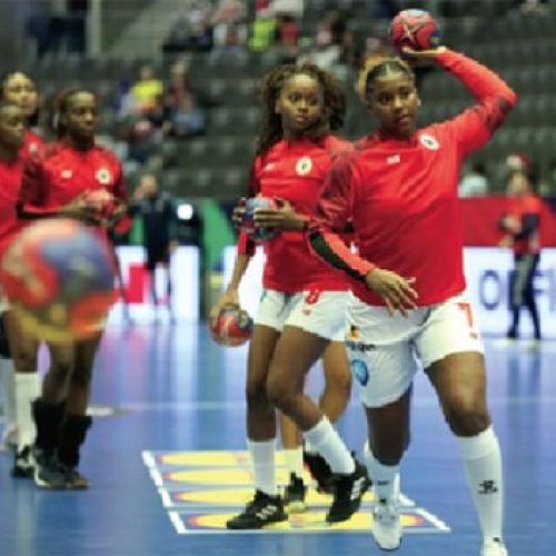 L’équipe d’Angola se prépare pour les Jeux Olympiques de handball féminin